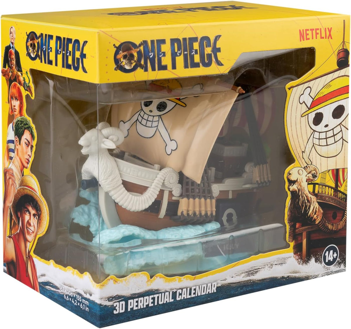 One Piece Going Merry 3D Perpetual Calendar Official Netflix One Piece Licensed Collectible