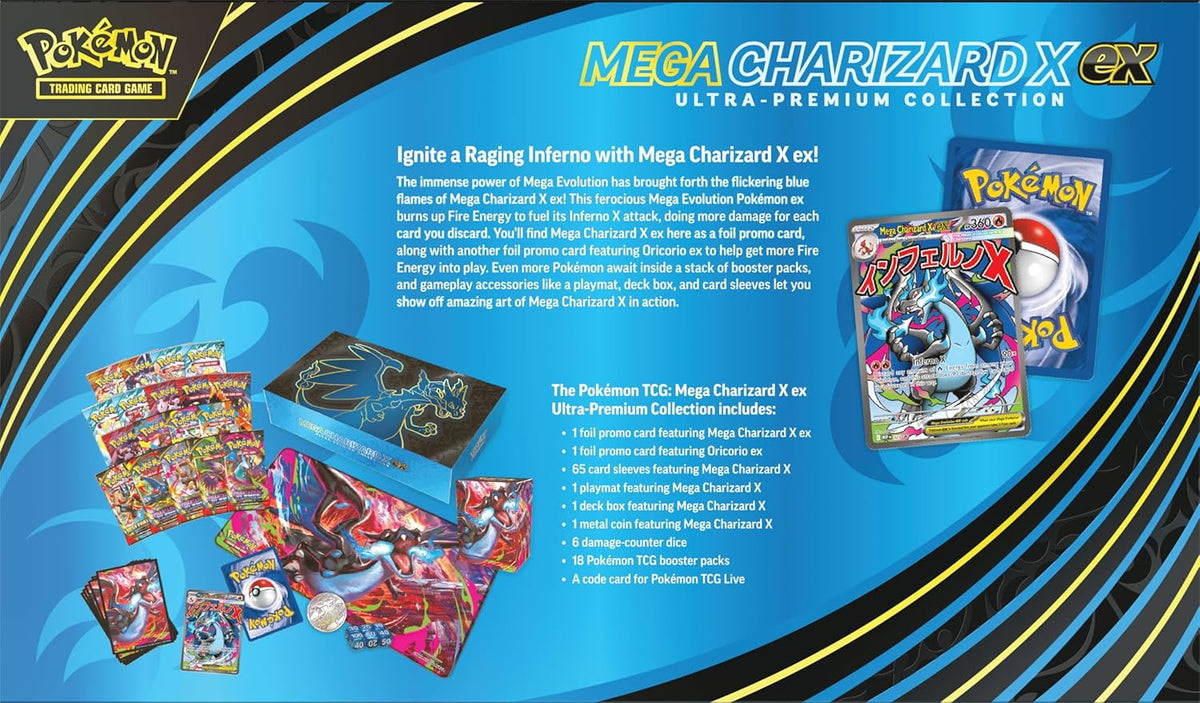 Pokémon TCG: Mega Charizard X ex Ultra-Premium Collection A Blazing Premium Collection for Charizard Fans & Collectors