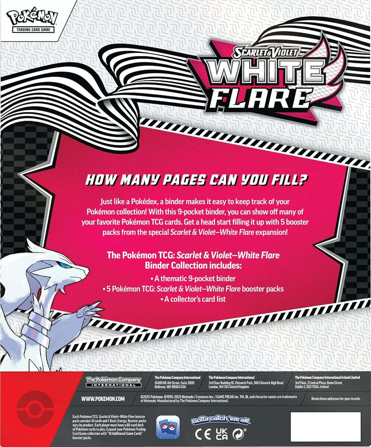 Pokémon TCG: Scarlet & Violet – White Flare Binder Collection Start Your Unova Collection in Style