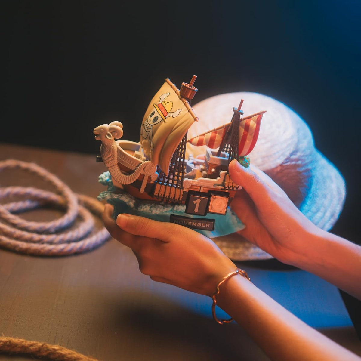 One Piece Going Merry 3D Perpetual Calendar Official Netflix One Piece Licensed Collectible