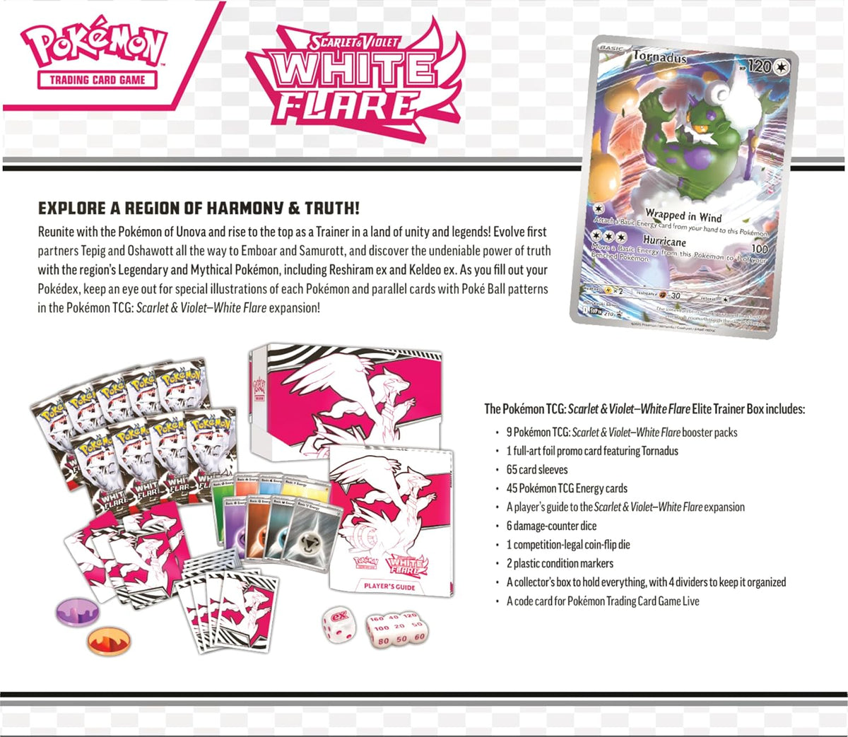 Pokémon TCG: Scarlet & Violet – White Flare Elite Trainer Box Unleash the Power of Unova’s Legendary Pokémon